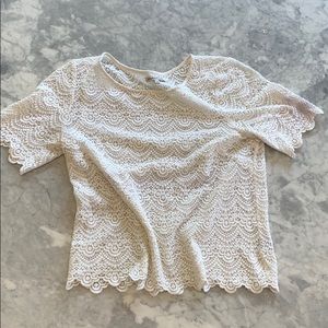 MADEWELL scallop lace top